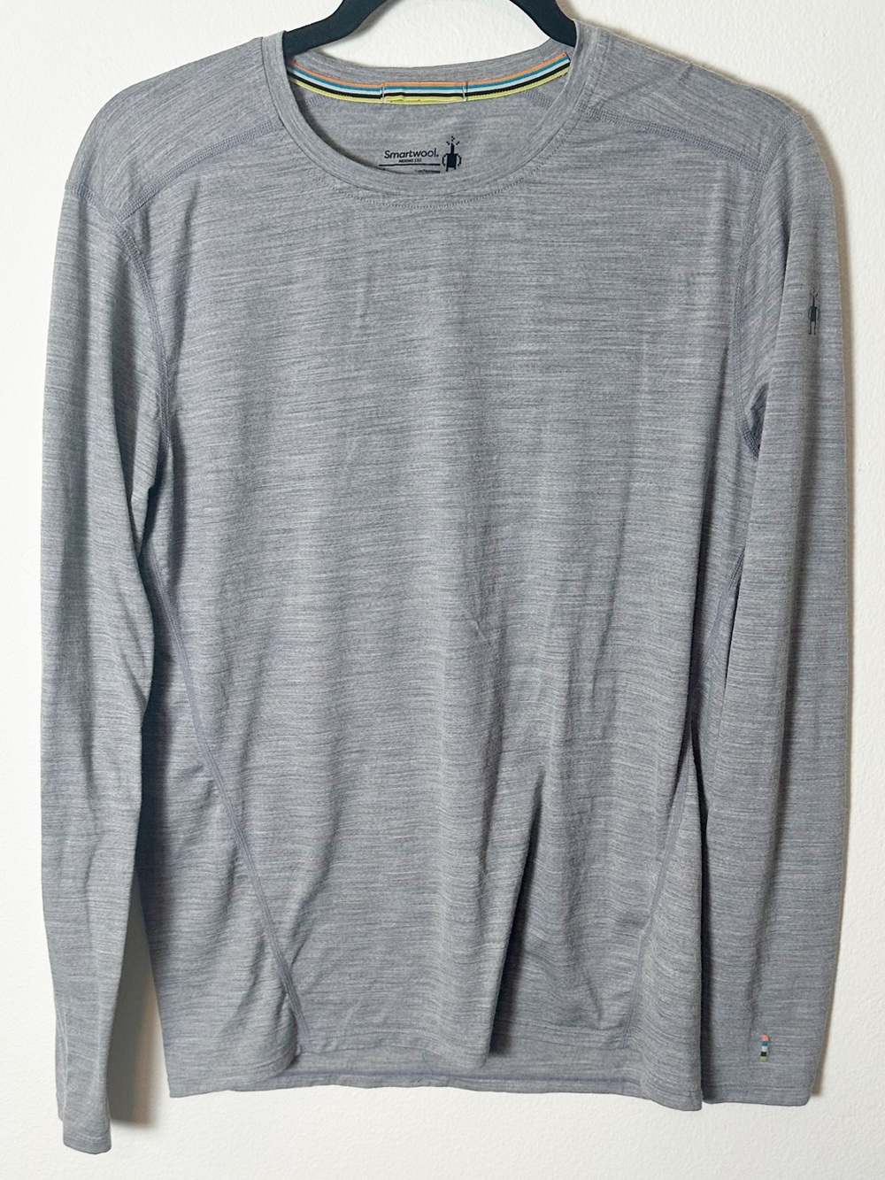 Smartwool Men's Merino Wool 150 Long Sleeve Base Layer Top Light Grey Medium